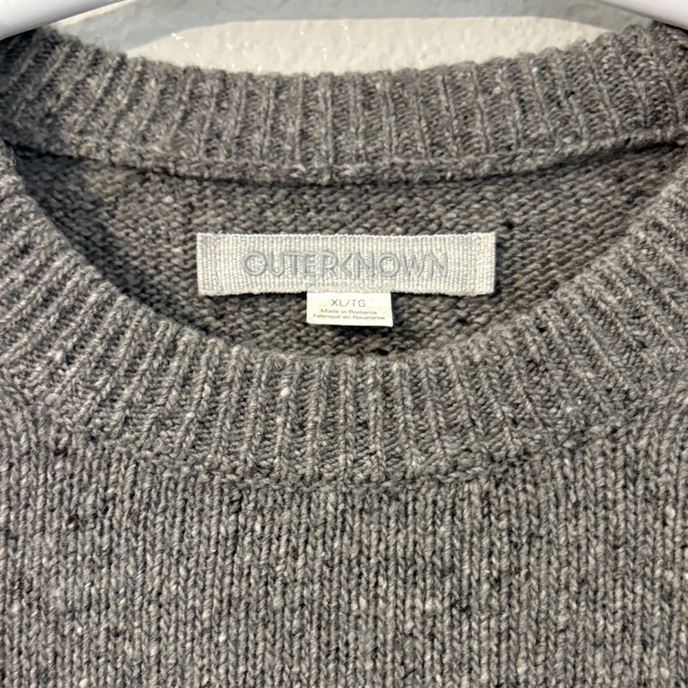Outerknown Men's Heather Gray Crewneck Sweater